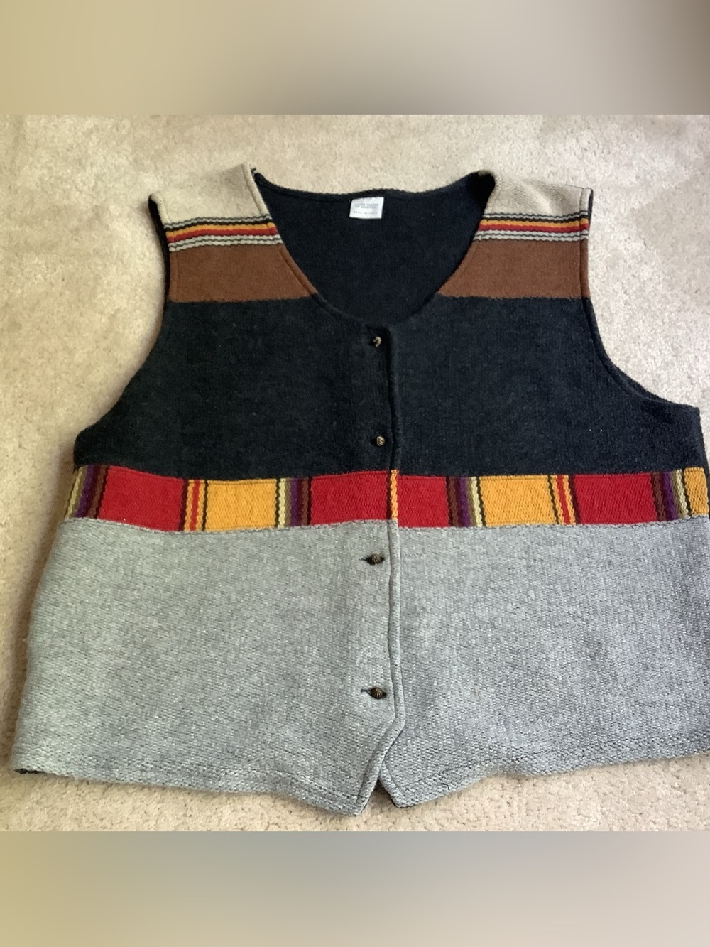 United Colors of Benetton, Made in Italy, wool blend vest L